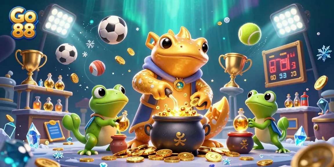 Experience thrilling gameplay at Go 88 with a mesmerizing scene of fantasy elements and sports dynamics.