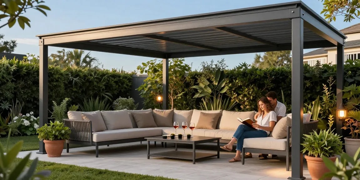 Moderne Terrassenüberdachungen schaffen eine einladende Atmosphäre für Entspannung im Freien.