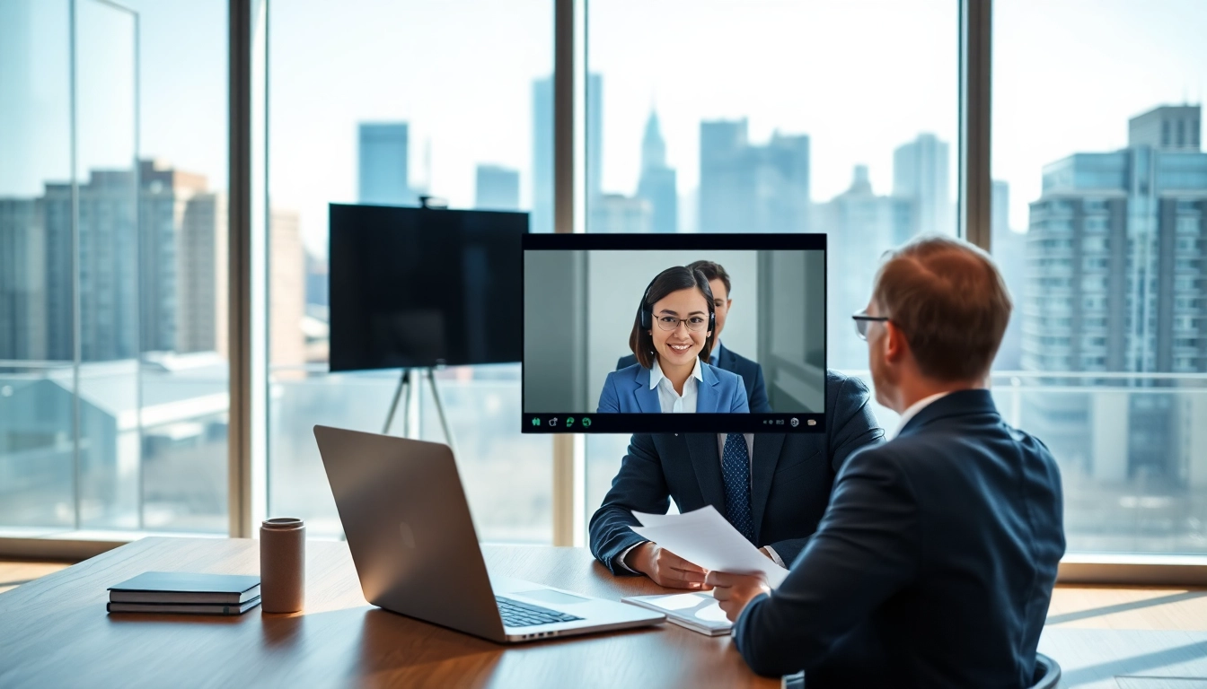 Professionelle Gespräche mit einem Headhunter Schweiz im modernen Büro, die Vertrauen und Chancen vermitteln.