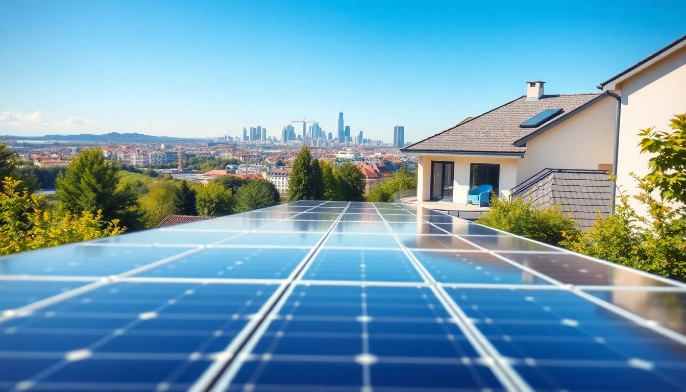 Installieren Sie PV Anlagen Wien auf einem modernen Haus in der Stadt Wien mit solaren Lösungen.