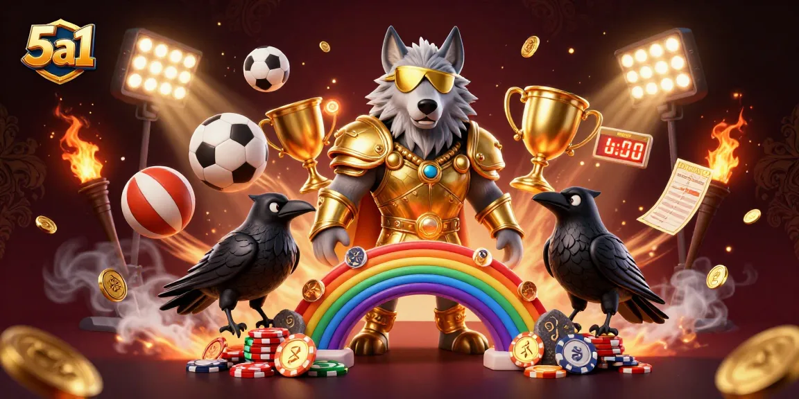 Experience thrilling sports betting with 5a1 as Odin and his ravens guard the casino world.